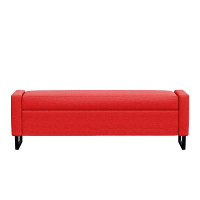 Recamier Bau Paris Base De Metal 1,20m Veludo Bege - Inova Decorações