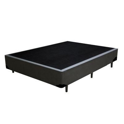 Base Box Casal Sintético Extremo Reforçado Homequeen Cinza 40x138x188