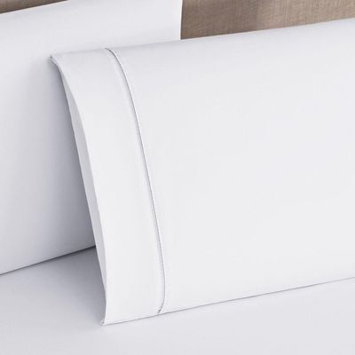 Jogo De Lençol Casal 180 Fios 4 Peças Elegance - Branco