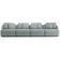 Sofá 5 Lugares Para Sala de Estar Living 394cm Arlo F04 Linho Cinza - Lyam Decor