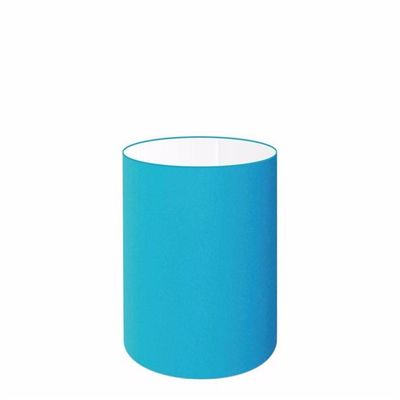 Cúpula Abajur E Luminária Cilíndrica Vivare Cp-7003 ø15x20cm - Bocal Nacional Azul-turquesa