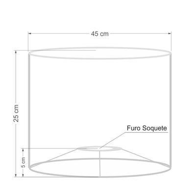 Cúpula Abajur Cilíndrica Cp-7021 ø45x25cm Azul Bebê