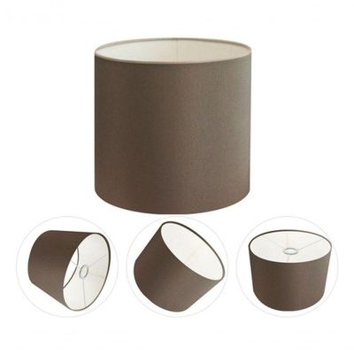 Cúpula Abajur E Luminária Cilíndrica Vivare Cp-7010 ø25x25cm - Bocal Nacional Cáqui