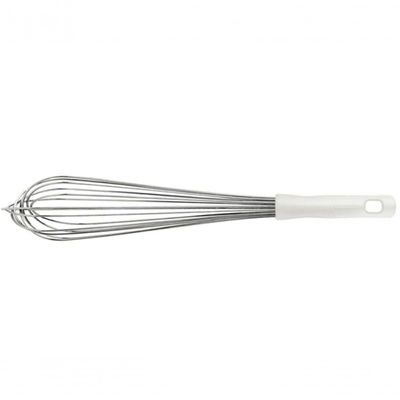 Batedor Manual Tramontina Em Aço Inox Com Cabo Em Polipropileno Branco 45 Cm