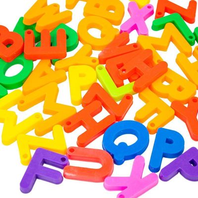 Brinquedo De Montar Letras Plástico Interativo Blocos Infantil Coloridos
