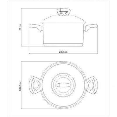 Caçarola Funda Tramontina Solar Baquelite Aço Inox 24cm