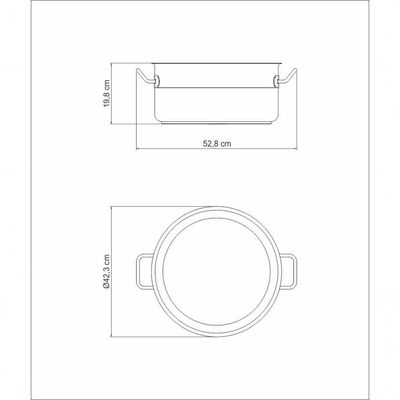 Caçarola Rasa Tramontina Professional Aço Inox Sem Tampa 40cm