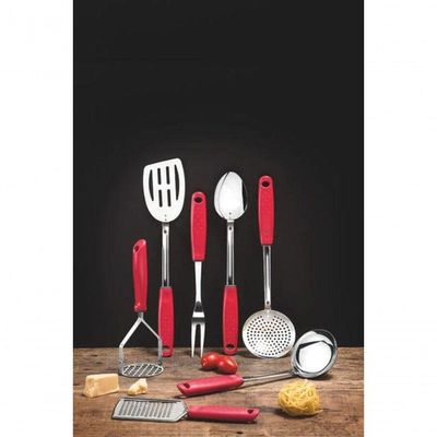 Espumadeira Tramontina Utilitá 33,6cm Em Aço Inox Vermelha