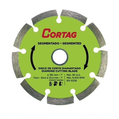 Disco De Corte Diamantado E Segmentado 180mm - Cortag