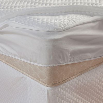 Capa Protetora De Colchão Impermeável Casal King Matelado Com Elástico Branco
