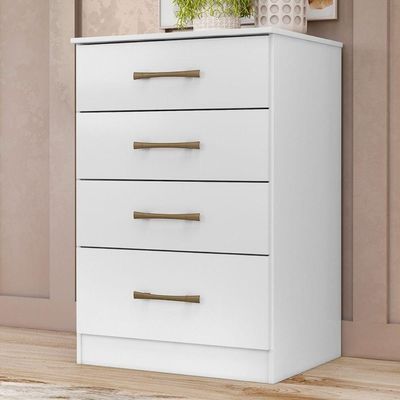 Comoda 4 Gavetas 61 Cm MS913 Moval Branco