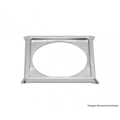 Porta Grelha Quadrado 10Cm Aco Inox Blister