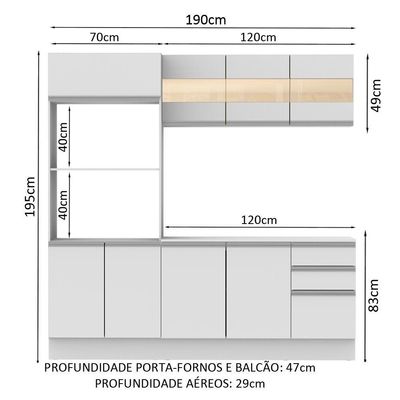 Cozinha Compacta MDF Smart Madesa