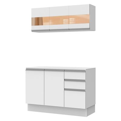 Cozinha Compacta MDF Smart 120 cm Modulada Madesa
