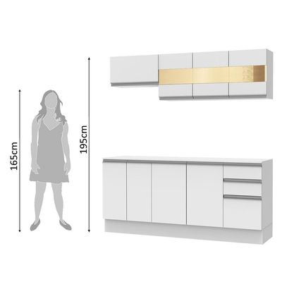 Cozinha Compacta MDF Smart Modulada Madesa