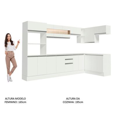 Cozinha Completa Modulada de Canto Smart MDF Madesa