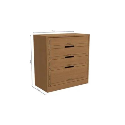 Comoda S824 Com 4 Gavetas Kappesberg Canela