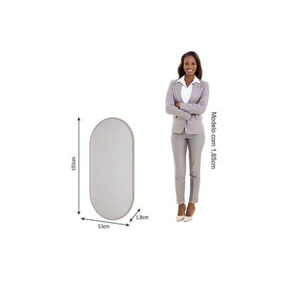 Espelho De Quarto Solteiro Jade Off White - Cimol