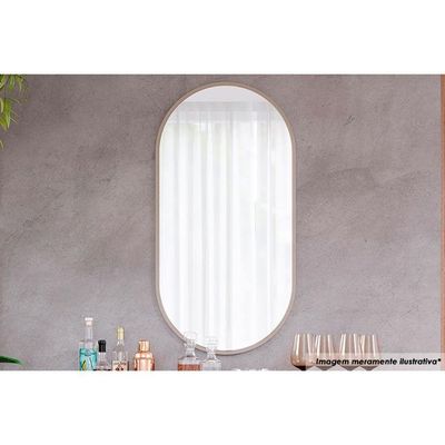 Espelho De Quarto Solteiro Jade Off White - Cimol