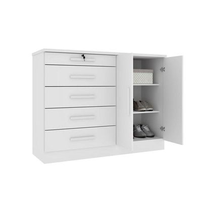 Cômoda De Quarto Istambul C- 2 Portas E 5 Gavetas Cinamomo - Tcil Móveis