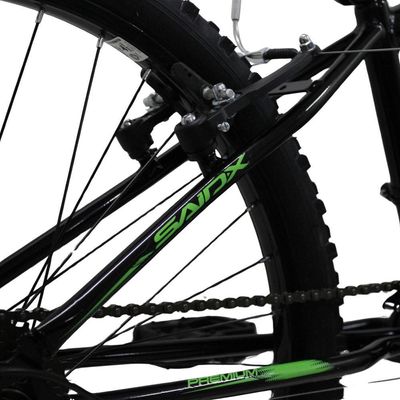 Bicicleta Infantil Aro 24 18marchas Premium Saidx - Preto/ Verde - Tu Preto/ Verde