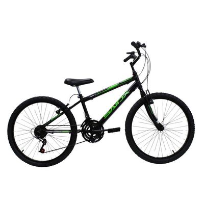 Bicicleta Infantil Aro 24 18marchas Premium Saidx - Preto/ Verde - Tu Preto/ Verde