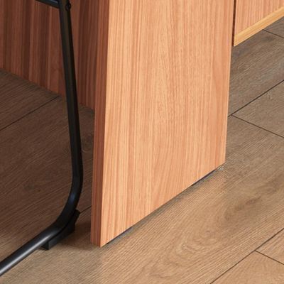 Bancada Cozinha Turim 130cm Mdp Nature Ilha Painel Ripado 3d Nature