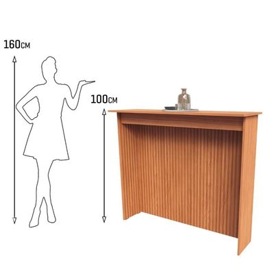 Bancada Cozinha Turim 130cm Mdp Nature Ilha Painel Ripado 3d Nature