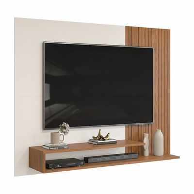 Painel para TV até 50 DJ Móveis Nando 1 Nicho Freijo/Offwhite
