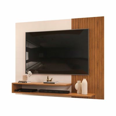 Painel para TV até 50 DJ Móveis Nando 1 Nicho Freijo/Offwhite
