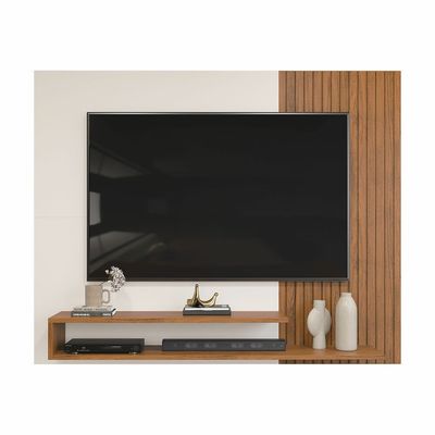 Painel para TV até 50 DJ Móveis Nando 1 Nicho Freijo/Offwhite