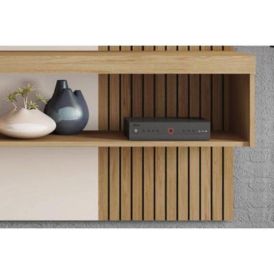 Painel Quarto P- Tv Até 45 Pol Jade Ripada 120x183cm Freijo-off White - Caemmun