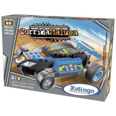 Blocos de Encaixe - Corrida Maluca - Sem Derrota - 60 peças - Xalingo