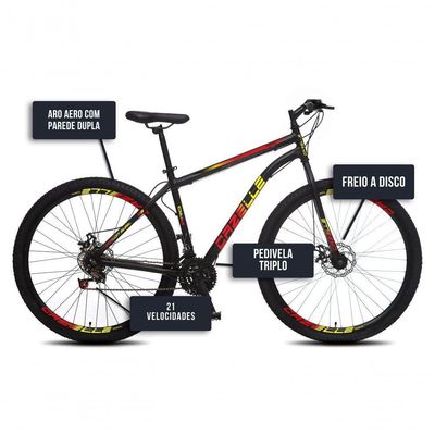 Bicicleta Cazelle Roma A.29 Tam 18 Aco Carbono F.disco 21v -quadro Preto C- Adesivo