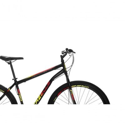 Bicicleta Cazelle Roma A.29 Disco 21V Preto com Vermelho-amarelo