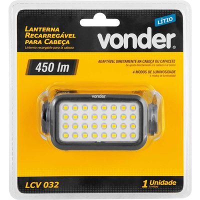 Lanterna Para Cabeça Recarregável 32Leds Lcv032 Vonder