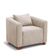 Poltrona Decorativa Helena Suede Bege - Inova Decorações