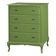 Cômoda Luiz Xv 4 Gavetas 1030 Laca Verde Musgo
