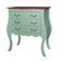 Cômoda Bombê Alta Antique 3 Gavetas 1023 Laca Verde Musgo