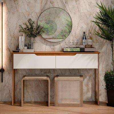 Aparador Eros Flow 2 Portas Para Sala De Jantar Off White-freijó
