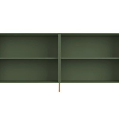 Aparador Buffet Sala De Jantar 4 Portas Brise Pés Industrial Dourado Naim I03 Musgo - Lyam Decor