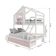 Beliche Casinha Com Janela Casal/solteiro 02 Gavetas Rosa Madeira Maciça Branco/ Rosa Housin