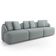 Sofá 3 Lugares Para Sala de Estar Living 234cm Arlo F04 Linho Cinza - Lyam Decor