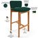 Kit 02 Banquetas Alta Para Cozinha Sala de Jantar Bar Dara L02 Bouclê Verde Musgo - Lyam Decor