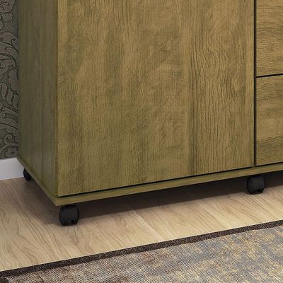 Cômoda Roma - 2 Portas 6 Gavetas Mdp Amêndoa - Lukaliam Móveis