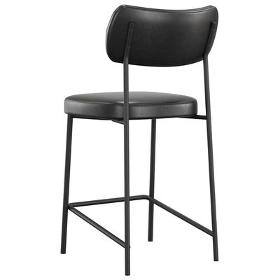 Banqueta Baixa Bar Cozinha Sala De Jantar Preto Melina L02 Couríssimo Preto - Lyam Decor