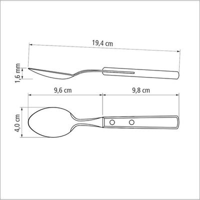 Colher De Mesa Tramontina Polywood Castanho