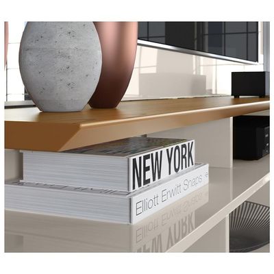 Painel Intense Para Até 55'' Off White - Damasco Off White - Damasco