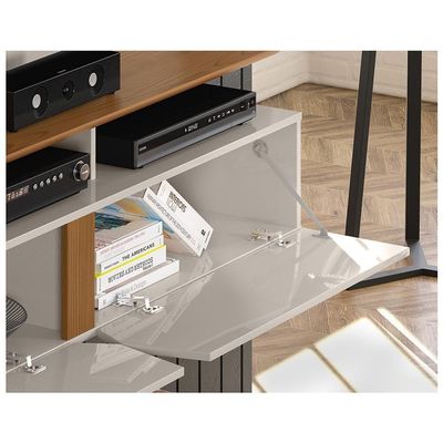 Painel Intense Para Até 55'' Off White - Damasco Off White - Damasco