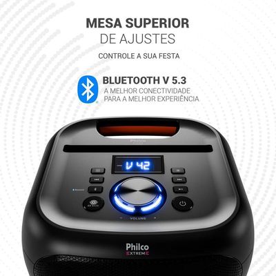 Caixa de Som Amplificada 380W Flash Lights Philco PCX4800 Bivolt